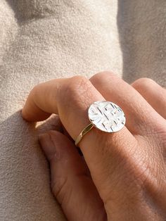 A stunning statement ring perfect for all of your summer outfits. I love to wear this ring on my pointer finger to add some flare to my look. Coin Ring, Statement Rings, Gold Filled, Handmade Jewelry, Summer Outfits