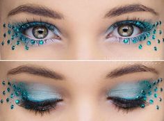 Carnaval Make-up, Fantasy Make-up, Make Carnaval, Make Up Foundation, Rhinestone Makeup, Carnival Makeup, Rave Makeup, Face Jewels, Fairy Makeup