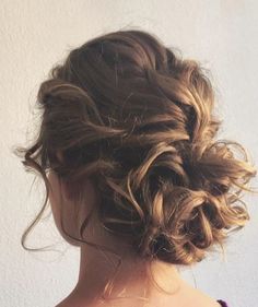 Wedding hairstyle idea; Featured: Hair and Makeup by Steph Brunette Updo, Dresses Guest, Curly Hair Updo, Peinados Recogidos, Wedding Hair Inspiration