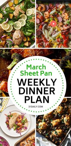 the weekly dinner plan for march is here