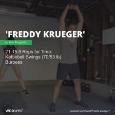 two people doing exercises in a garage with the words,'ready kruger '