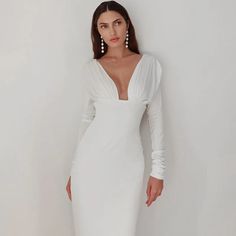 Full Sleeve Long Dress, Sleeve Long Dress, Floral Prom Dresses, White Dress Party, Ruched Dress, Prom Gown, Club Dresses, Synthetic Fiber, Dress Details