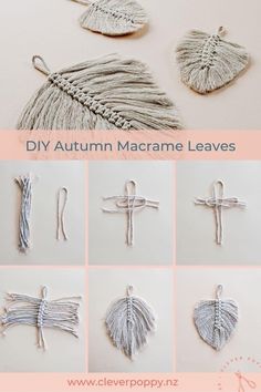 diy autumn macrame leaves