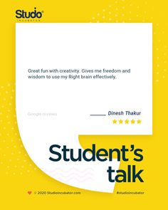 the student's talk poster is shown with an image of a yellow background and white text