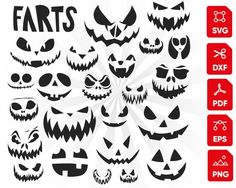 halloween pumpkins and jack - o'- lantern faces svg files for cricut