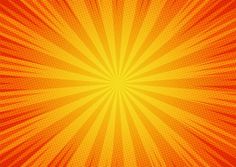 an orange and yellow background with rays