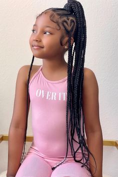 Available In Black And Pink. Spaghetti Strap Romper Over It Verbiage Biker Short Stretch Mommy And Me Nova Season Over It Romper 95% Rayon 5% Spandex Imported | Mini Nova Season Over It Romper in Pink size 8 by Fashion Nova Cute Hairstyles For Seven Year Olds, Black Kids Braids Hairstyles, Pink Spaghetti, Lil Girl Hairstyles, Kid Braid Styles