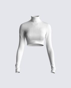 Rowan Turtleneck Top Mode Zara, Cropped Long Sleeve, Turtleneck Top, Turtle Neck Top, Lookbook Outfits, Dream Clothes, Corsets, Aesthetic Clothes, Pretty Outfits