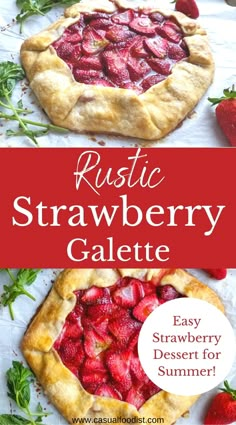 the cover of rustic strawberry galette