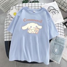 Sanrio Clothes, Unique Skirts, Soft Girl Outfits, Harajuku Outfits, Tumblr Outfits, Cheap T Shirts