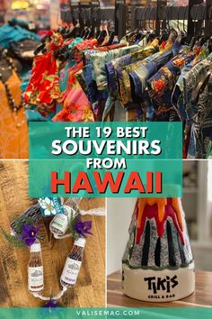 the top 10 best souvenirs from hawaii in hawaii, with text overlay