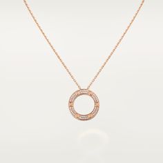 Cartier Love Necklace, Rose Gold Diamond Necklace, Necklace Woman, Cartier Necklace, The Bling Ring, Necklace Gift Box, Pave Necklace, Necklace Rose Gold, Necklace Love