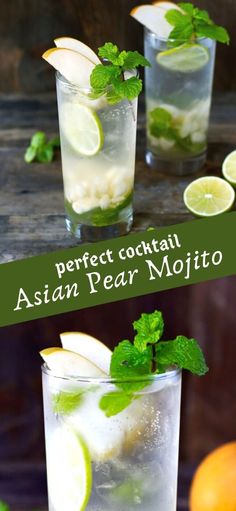 Asian Pear Mojito Pf Changs, Asian Pear Mojito, Pear Mojito Recipe, Recipes With Asian Pears, Asian Pear Martini Recipe, Asian Inspired Cocktails, Asian Cocktails Recipes, Asian Beverages, Pear Drink Recipes