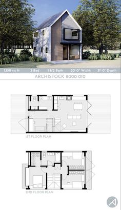 3-Bedroom Compact Small House Plan, 20' x 30' footprint Small 2 Story House Plans Modern, 2.5 Story House Plans, Small 3 Story House Plans, 3 Bed 2 Story House Plans, Plan House 3 Bedroom, 2 Stories House Plans, Compact 3 Bedroom House Plans, 3 Story Small House Design, Best Small House Plans