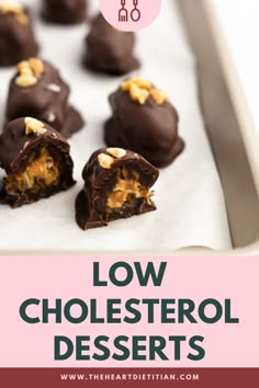 low cholesterol desserts with text overlay