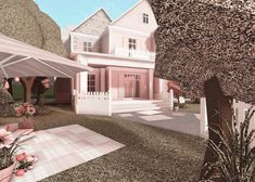 Bloxburg Instagram, Adopt Me Build Ideas, Pinterest Kitchen, Flowers House, Bloxburg Houses, Bloxburg Builds, Bloxburg Ideas, Clothing Art, Roblox Game