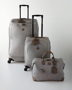 Bric's Life Luggage in grey More Luggage Outfit, Brics Luggage, Silver Luggage, Tumi Luggage, Claire Danes