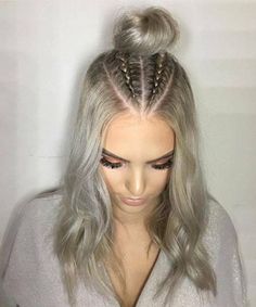 Top Knots, Space Buns, Short Braids, Penteado Cabelo Curto, Cornrow, Dutch Braid, Half Up Hair, Braids For Long Hair, Braids For Short Hair