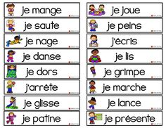 french language flash cards with pictures and words to describe the word's name in different languages