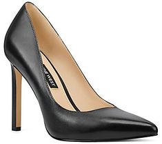 Clean, simple lines create a stunning silhouette, defining a trend-savvy, pointy-toe pump set on a sky-high heel. From Nine West. Sky High, Simple Lines, Christian Louboutin Pumps, Nine West, High Heel, Christian Louboutin, Pinterest Likes, Fashion Shoes, Leather Upper