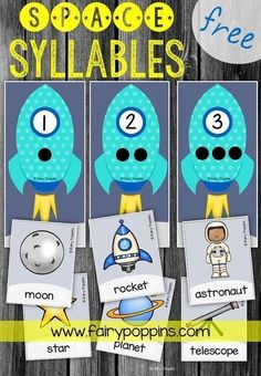 space themed printables for children to learn how to read and write the numbers