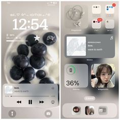 an iphone screen showing the time and location of various items on it, including blueberries