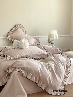 Silky Ruffle Bedding Set / Ivory White | Best Stylish Bedding | Ever Lasting Coquette Bedding, French Princess