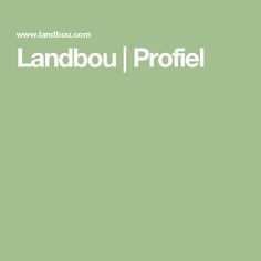 the words landoul proffel are in white letters on a green background