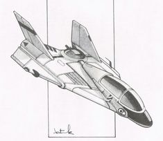 a drawing of a fighter jet flying in the sky