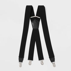 Get ready to turn heads with the Stretch Suspenders from Goodfellow & Co™. The suspenders boast a sassy Y-shaped design at the back, adding a dash of timeless charm to your ensemble. The material used in the construction of the suspenders provides flexibility as you take on your busy day. Whether you’re rocking a suit or getting ready for a wedding, this suspender will be a go-to pick for any occasion. Goodfellow & Co™: Where style & fit are always in good company. Modern Black Belts And Suspenders For Work, Classic Black Belt With Adjustable Strap, Classic Black Belts And Suspenders With Brass Buckle, Suit With Suspenders, Classic Black Belts And Suspenders With Adjustable Strap, Fitted Black Harness With Suspenders, Black Belts And Suspenders With Adjustable Straps, Adjustable Black Leather Belts And Suspenders, Adjustable Black Belts And Suspenders