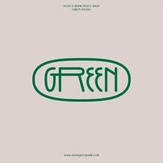 the green logo for an electronic music company is shown in this poster, which reads gren