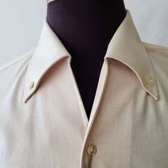 This Jack Lipson Shirt Has An Open Collared Design (No Top Button) With Button Down Collar. Made For 100% Cotton Broadcloth. Size Large, Fits More Like An Extra Large. Great For That Guy "In Between" Sizes Button Down Collar, Mens Shirt Dress, Extra Large, Shirt Dress, Mens Shirts, Man Shop, Collar, Cream, Color