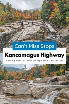 the cover of can't miss stops in kancamagus highway, new hampshire