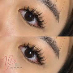 Eyelash Extension For Small Eyes, Wispy Manga Eyelash Extensions, Shorter Eyelash Extensions, Whispy Anime Lashes, Manhwa Eyelash Extensions, Manga Style Lashes, Anime Wispy Lashes, Type Of Eyelash Extensions