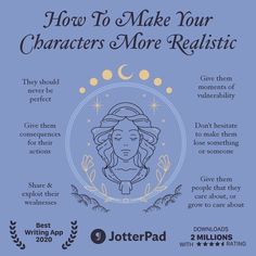 how to make your characters more realistic info graphic by jotterpadd on flickr