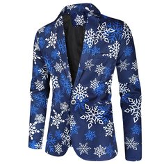 PRICES MAY VARY. 【Mens Christmas Blazer Jackets】 During Christmas your outfit deserves a little extra. This cool Christmas suit featuring snowman, santa claus, presents,reindeer and snowflakes is your new go-to outfit for the holiday season, because it’s one of the festive ones out there, it's very suitable for you to wear on Christmas Eve theme. Christmas suit jackets are funny and cute, Great for Christmas Gift for yourself, friends or family member, Suitable for Men/women/teen boy girls, also Mens Christmas Suit, Christmas Blazer, Black Blazer Men, Christmas Coat, Christmas Suit, Blazer Casual, Slim Fit Blazer, Mens Blazer Jacket, Leisure Suit