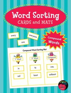 word sorting cards and mats for compound words