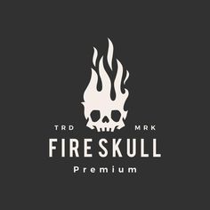 the logo for fire skull premium