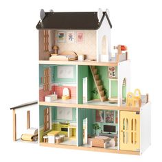 a doll house with all the furniture and accessories