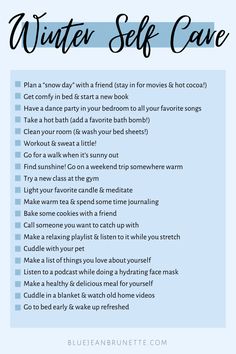 Winter Routine Aesthetic, Self Care When Sick, Winter Self Care Aesthetic, How To Romanticize Winter, Winter Self Care Ideas, January Self Care Challenge, Self Care Winter Ideas, How To Stay Happy In Winter, Common Cold Self Care