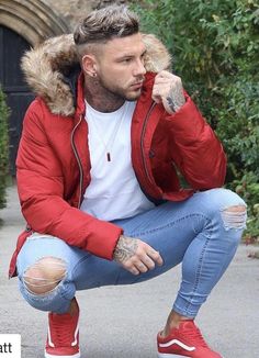 Mens Outfits, Red, Blue, Clothes