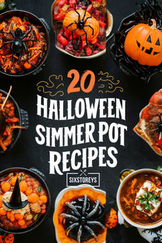 the cover of 20 halloween slimmer pot recipes