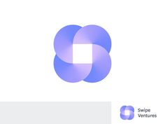 the logo for swipe vertures is shown in blue and purple colors on a white background