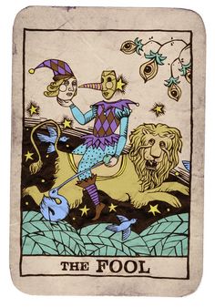 the fool tarot card is shown in this image