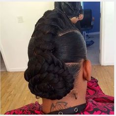 Big Braid Styles, Goddess Braids Updo, Big Braids, Mohawk Braid