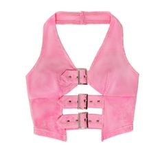 This halter neck barbie pink cropped top with buckle straps closure would be a perfect halloween barbie cowboy costume.   This price is for a top only, others are not included.   	 		 			Size 			S 			M 			L 		 		 			Bust 			78.5-83.5 			81-86 			83.5-88.5 Pink Fitted Y2k Crop Top, Fitted Pink Y2k Crop Top, Fitted Y2k Pink Crop Top, Y2k Pink Crop Top For Clubbing, Trendy Summer Tops For Cosplay, Pink Fitted Crop Top For Club, Pink Fitted Halter Top For Club, Trendy Pink Halter Top For Night Out, Trendy Fitted Pink Halter Top