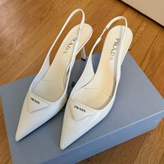 White Prada Kitten Heels Wedding Kitten Heels, Prada Kitten Heels, Kitten Heels Wedding, White Kitten Heels, Wedding Stills, White Kitten, Shoes Prada, White Kittens, Prada Shoes