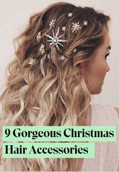 Christmas Hair Accessories For Women, Christmas Updos, Xmas Hair Accessories, Christmas Party Hair, Holiday Hair Tutorial, Inspo Hairstyles