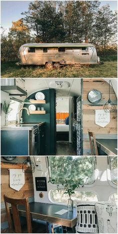 the interior and exterior of an airstream