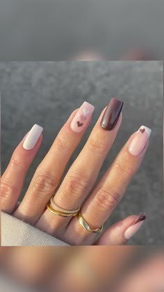 Neutral Nails Designs Nailart, November Nails, Different Nail Designs, Cute Nails For Fall, Fall Acrylic Nails, Neutral Nails